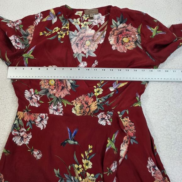 Anthropologie x Kachel Greer Floral Faux Wrap Dress Size 6 - Picture 7 of 8
